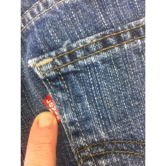 Levi's Mens's 514 Straight Fit Denim Jeans 29x30 Distressed Med Wash - Picture 8 of 9